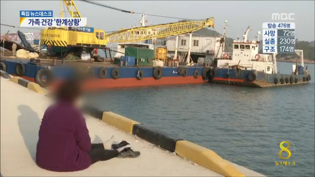 눈물로 지샌 엿새 실종자 가족들 건강악화 우려