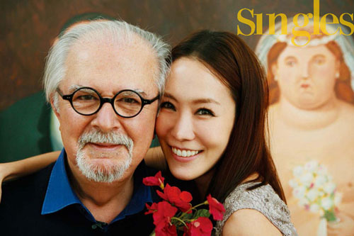 배우 김정은, 파리에서 세기의 화가 페르난도 보테로를 만나다