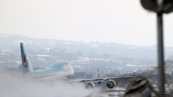 호남지역 폭설로 여수행 비행기 3편 결항