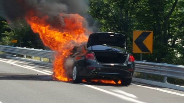 춘천 BMW 520d 또 영동고속도로 주행 중 화재