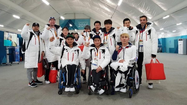 평창 동계 패럴림픽 한국 선수단 본진 입촌