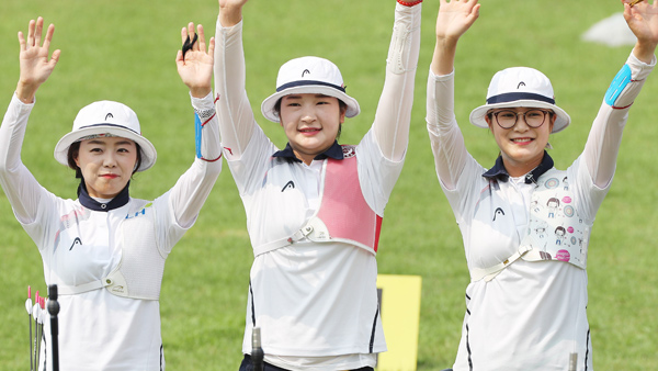 AG 한국 여자 양궁 아시안게임 단체전 6연패남자부 은메달