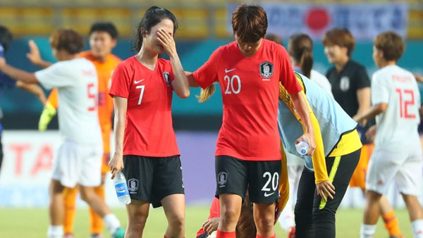 AG 여자축구 일본에 패대만과 동메달 결정전