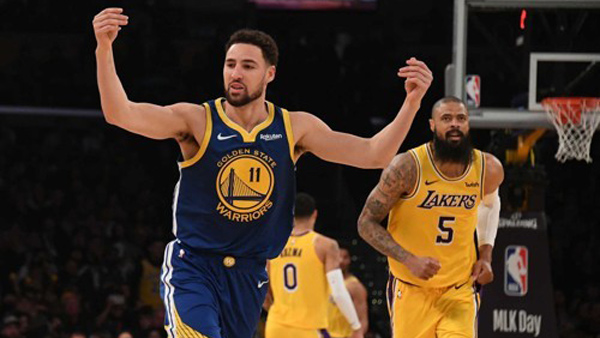 톰프슨 44점 GSW 제임스 없는 레이커스에 성탄 패배 설욕