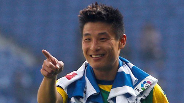 우레이 에스파뇰 선수로 중국인 최초 라리가 데뷔골