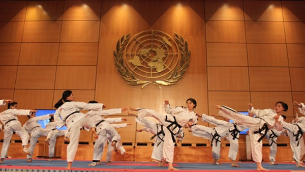 남북 태권도 제네바 유엔 무대에유럽 합동공연 마쳐