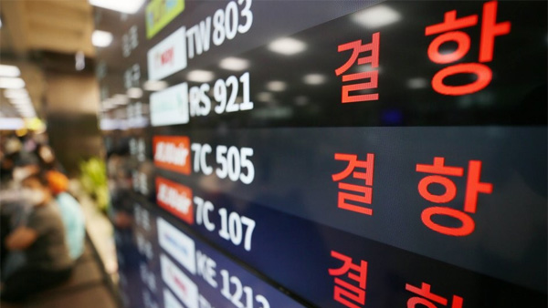 태풍 '바비' 영향으로 제주 하늘길·바닷길 끊겨