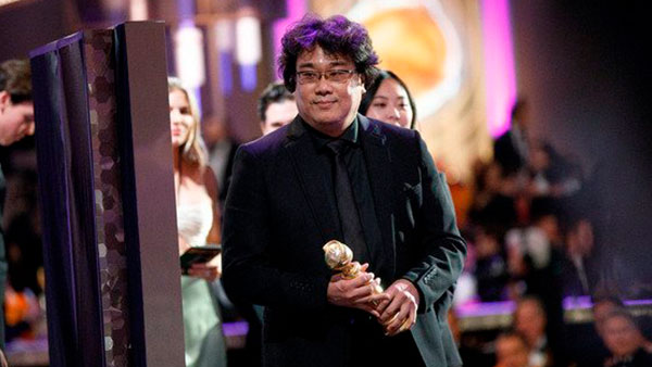 영화 '기생충', 한국 영화 최초 골든글로브 외국어영화상 수상