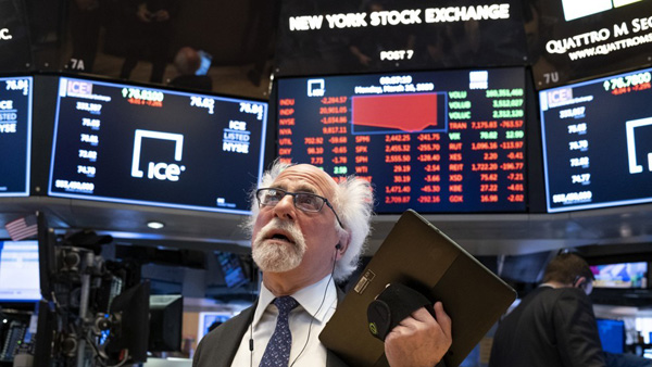 미국 증시 또 급락…다우 2만 붕괴…4번째 '서킷브레이커'