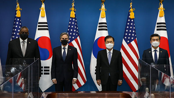 한미 외교·안보 수장 공동성명 "북핵·탄도미사일 동맹 우선 관심사"