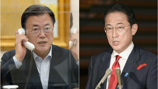 문 대통령, 기시다 日총리와 첫 통화 "한·일 외교적 해법 모색해야"
