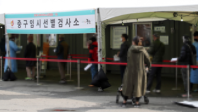 코로나19 신규확진 하루 만에 다시 400명대