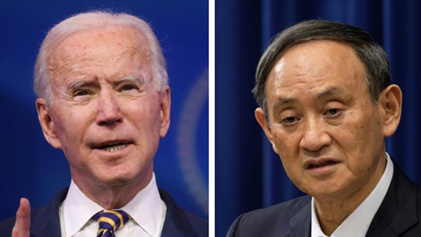 바이든 "도쿄 올림픽 개최 지지"…G7서 스가와 10분 대화