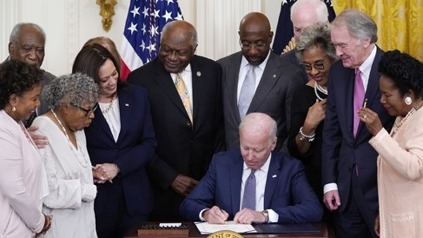 미국 노예해방일 '6월 19일' 156년 만에 연방공휴일 지정