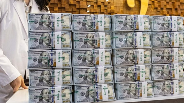 '환율 방어'에 외환보유액 197억 달러 급감‥금융위기 후 최대폭