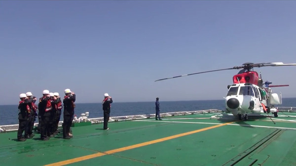 마라도 추락 해경 헬기 인양 작업 재개