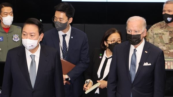 바이든 "위협 억지력, 한반도 포함 전세계에 중요‥우리는 함께 갈 것"
