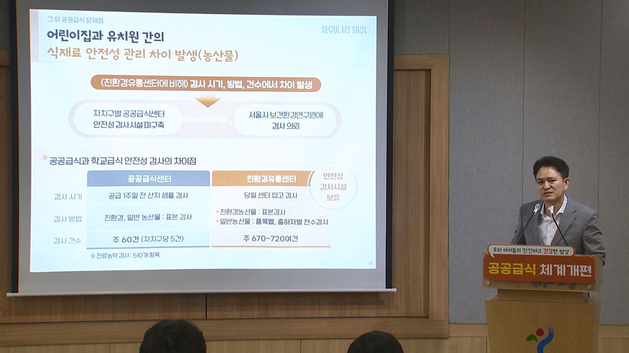 서울시, 어린이집 급식 품질·안전 통합 관리‥"유치원·학교와 같은 수준으로"