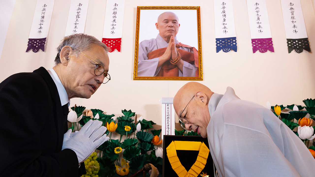 전 조계종 총무원장 자승스님에 국민훈장 무궁화장 추서