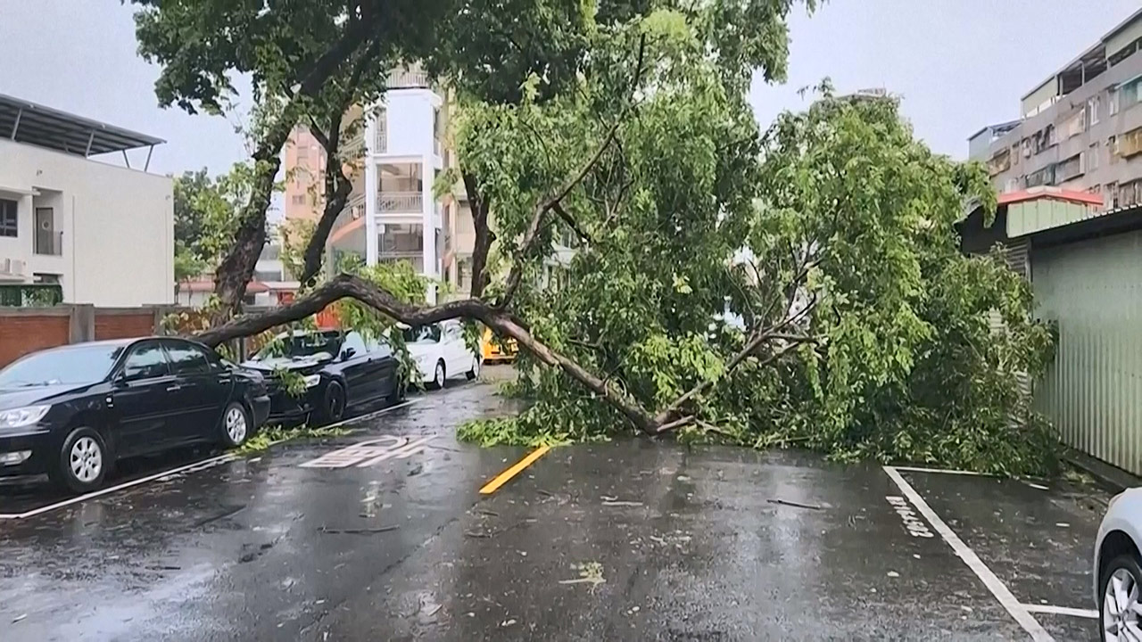 대만, 태풍 '하이쿠이'로 25만 가구 정전‥1백여 명 부상