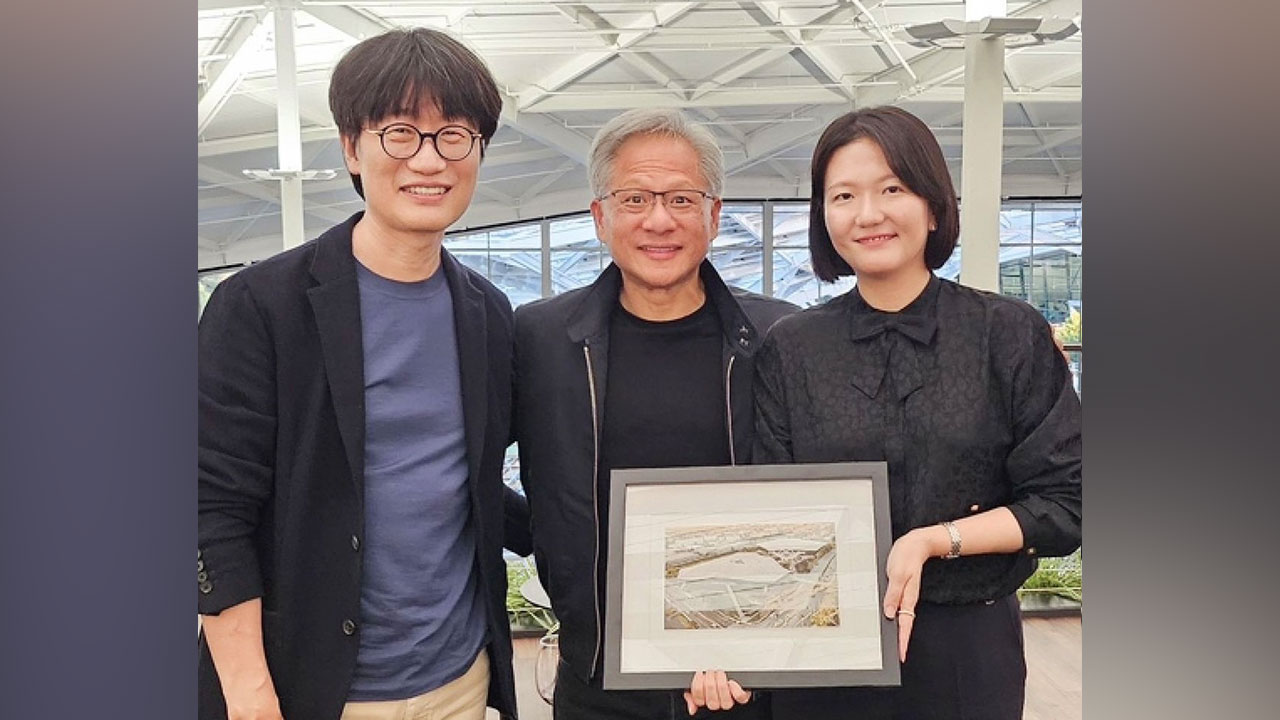 네이버 이해진, 엔비디아 CEO 젠슨 황 만났다
