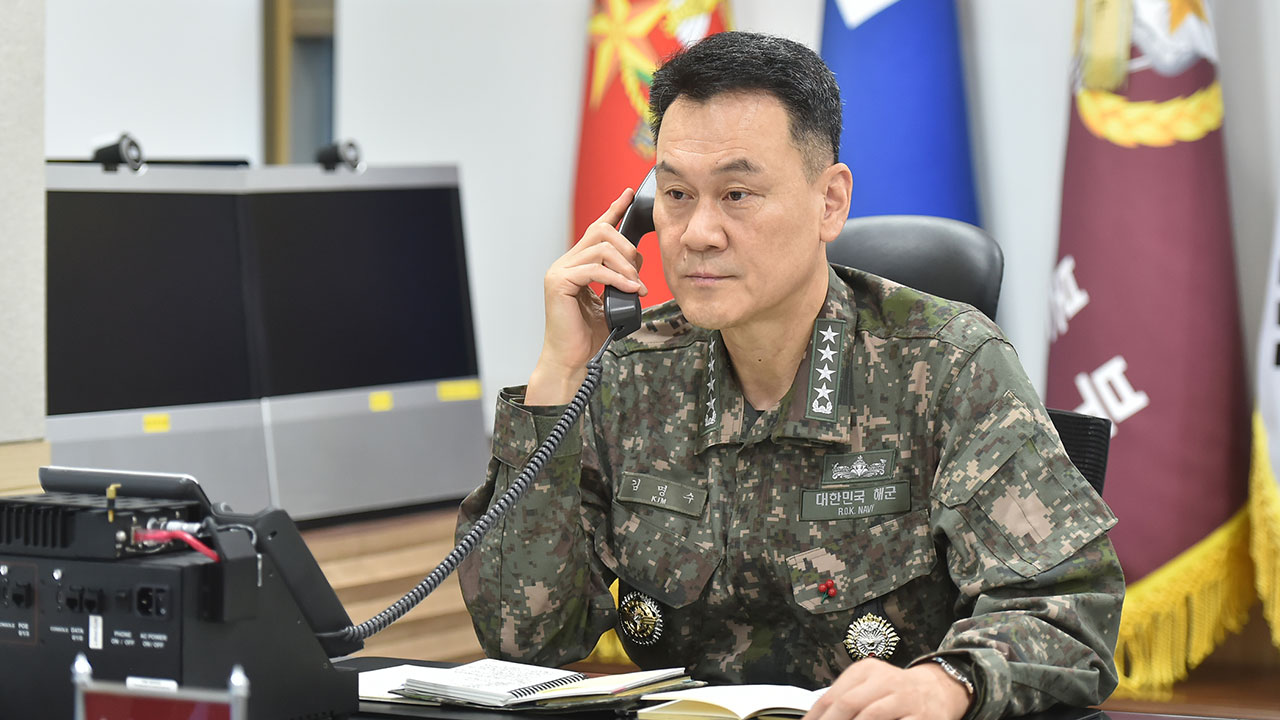 합참의장, 미국 합참의장·일본 통합막료장과 3자 화상회의