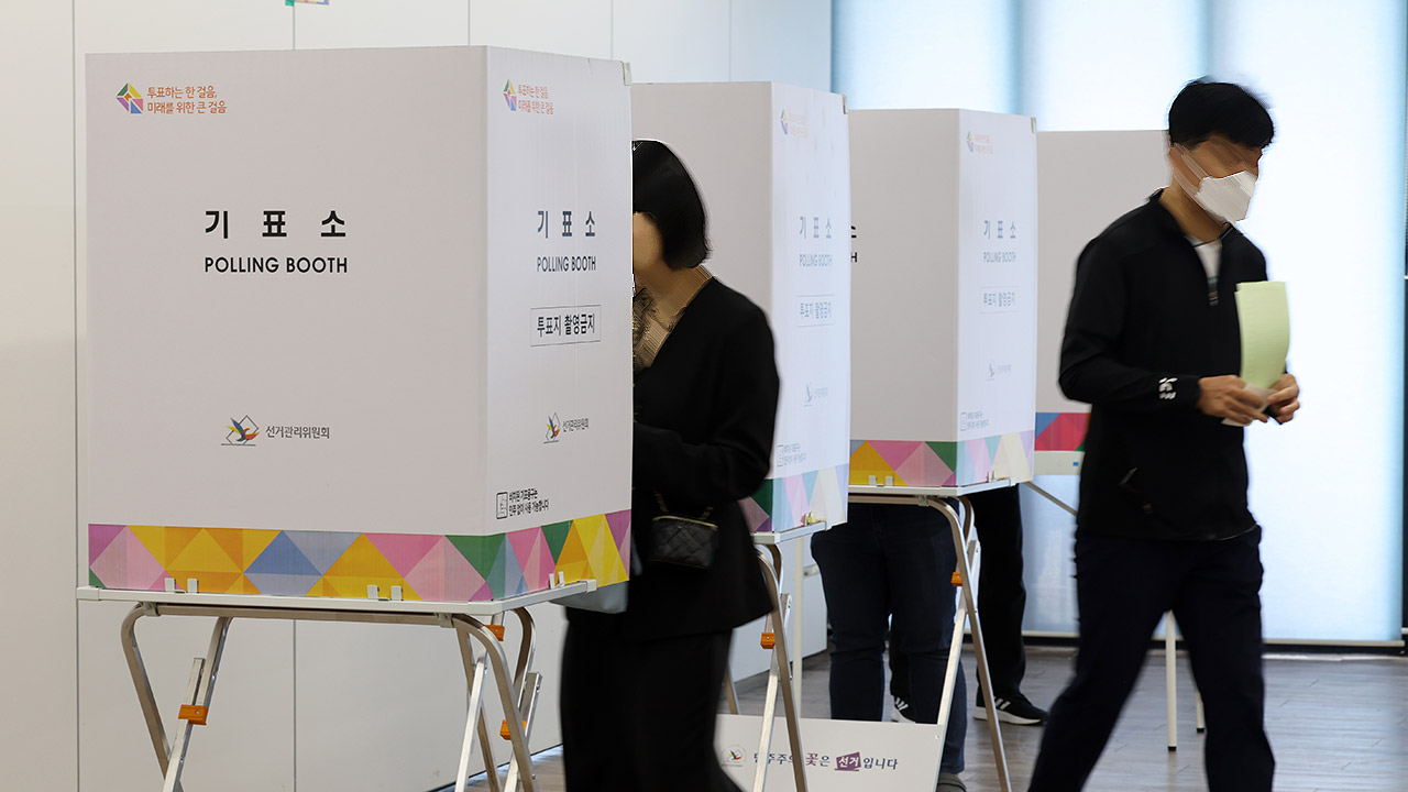 22대 총선 투표율 오전 10시 기준 10.4%‥지난 총선보다 1%p 하락