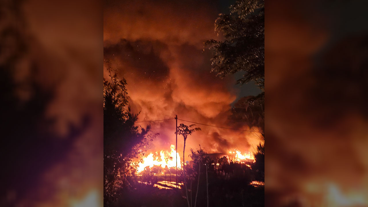 하남 비닐하우스 불‥ 한때 대응 1단계 발령