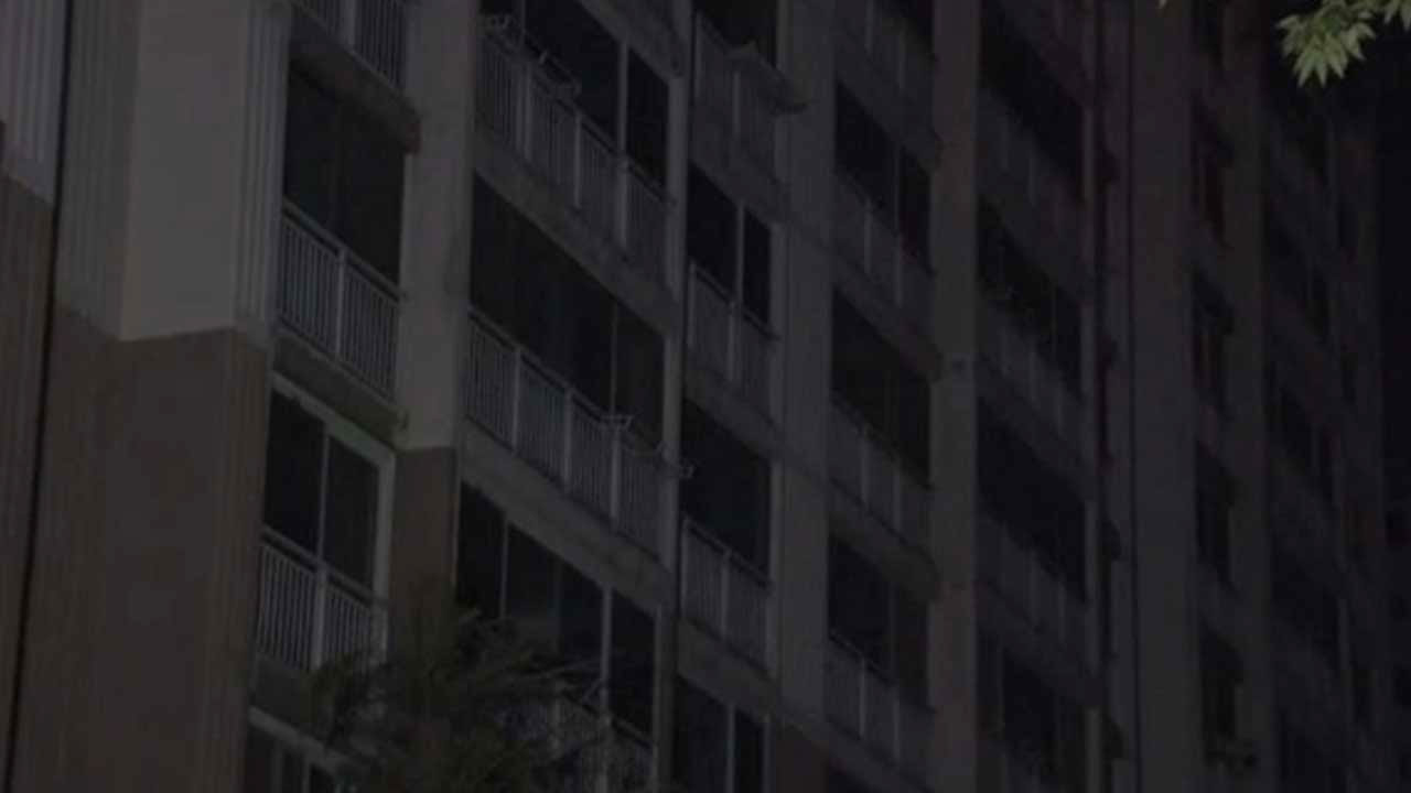 강한 비바람에 경기 안양 아파트 정전‥192세대 불편