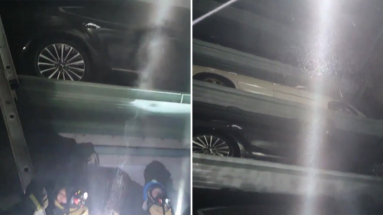 경기 화성 주상복합 아파트 기계식 주차장서 불‥80여 명 대피