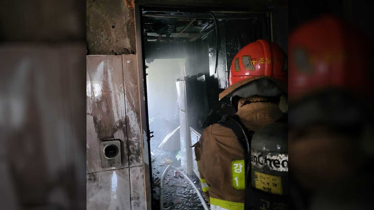 강원 원주 원룸 화재‥1명 사망