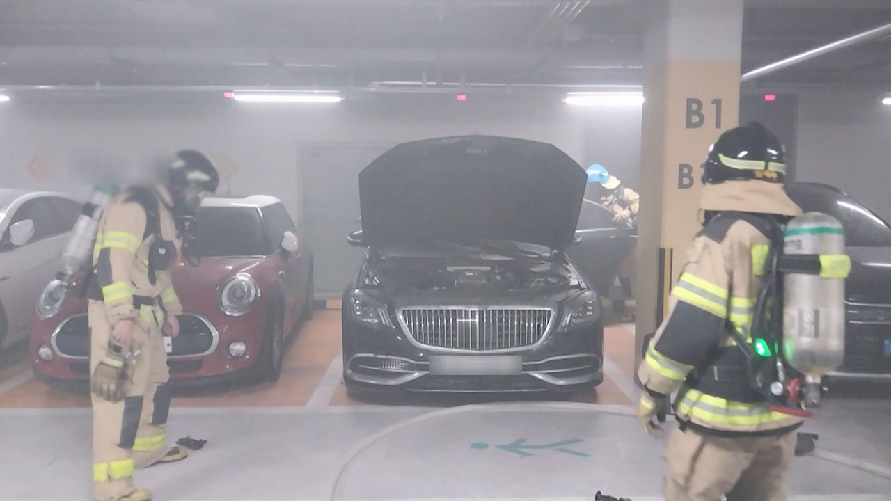 인천 '전기차 화재' 옆 아파트 지하주차장서 불