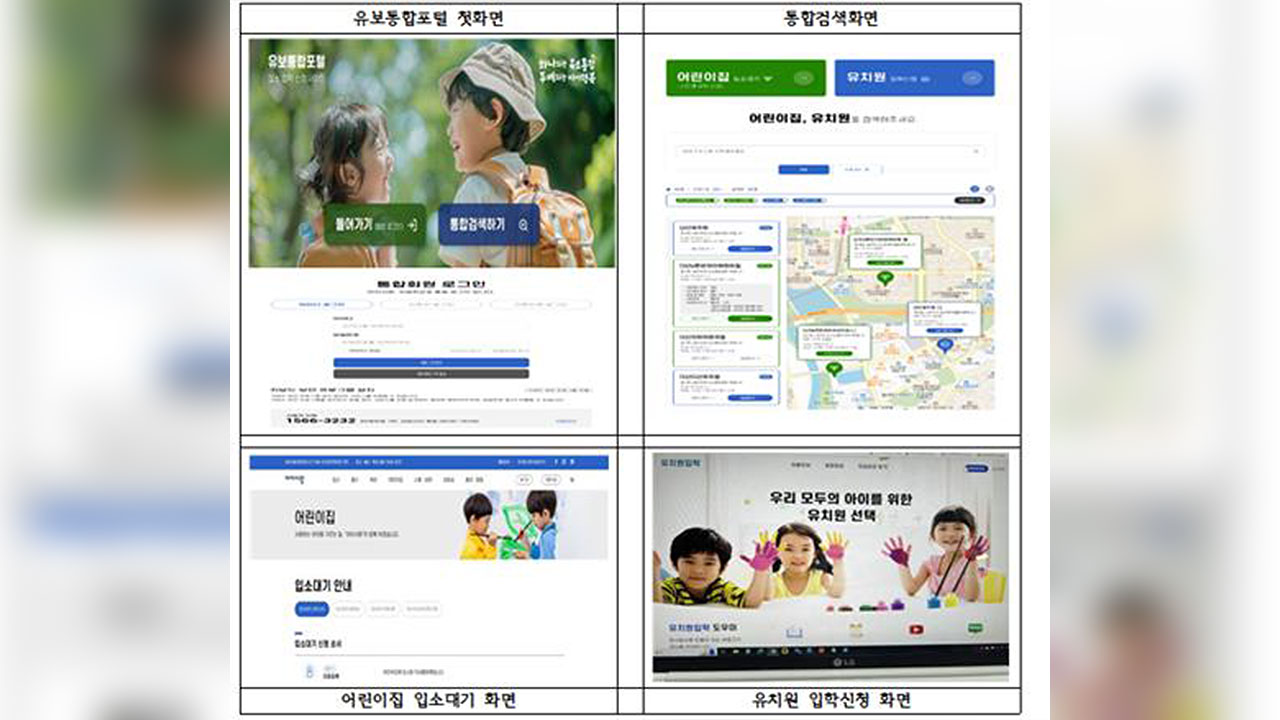 어린이집 입소·유치원 입학 신청 한 곳에서‥유보통합포털 개통