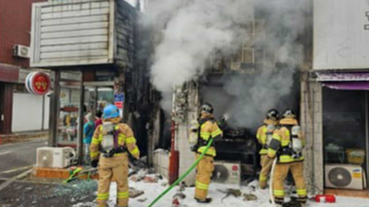 경기 평택 세탁소서 불‥자체 진화 시도하던 행인 부상