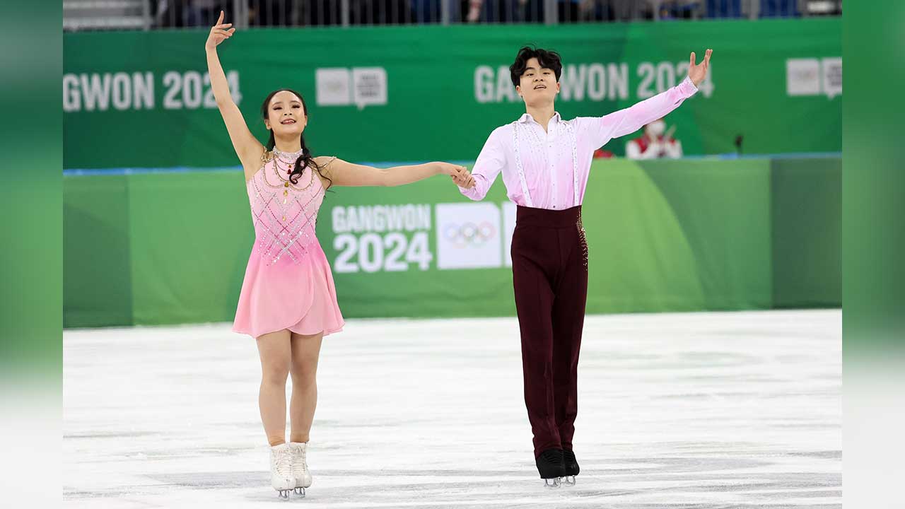 동계청소년올림픽 피겨 김지니·이나무, 아이스댄스 4위