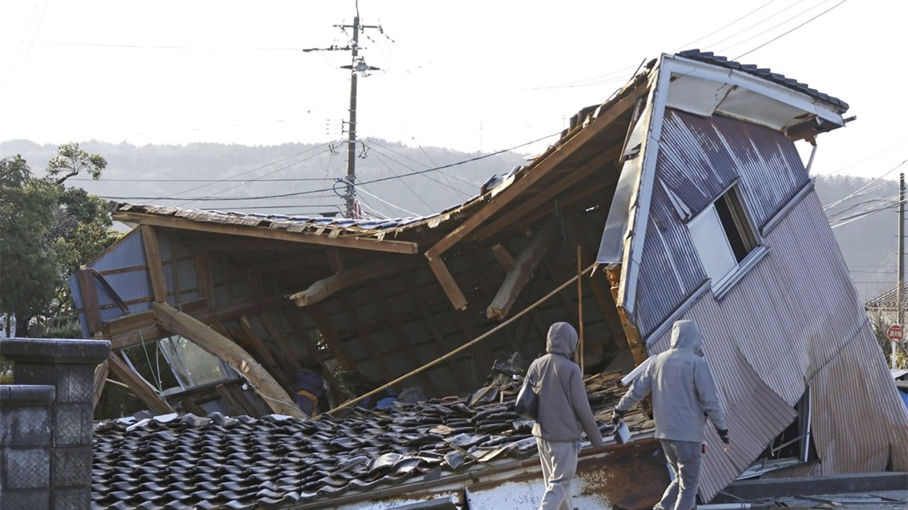 일본 "지진 여파 노토반도 끝 중심부 1.3m 서쪽 이동"