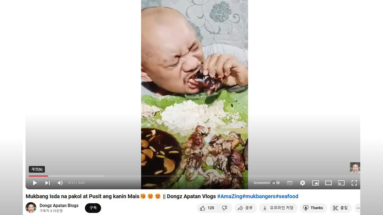 필리핀 당국, 유명 유튜버 사망에 '먹방' 콘텐츠 금지 검토