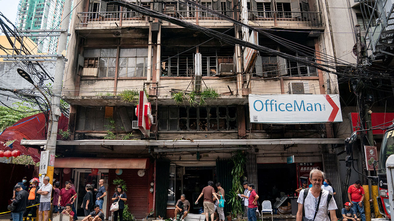 필리핀 마닐라 차이나타운서 화재‥최소 11명 사망