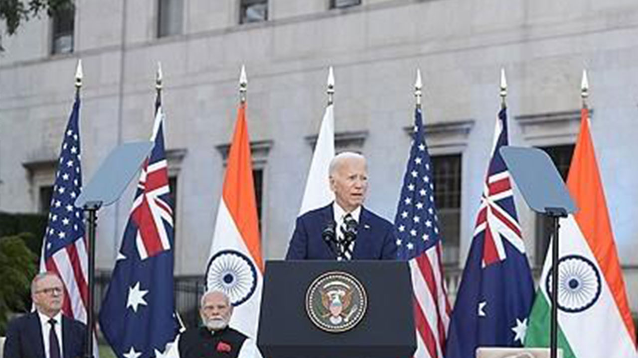 쿼드 정상 "북 핵개발 규탄‥완전한 한반도 비핵화 공약 재확인"