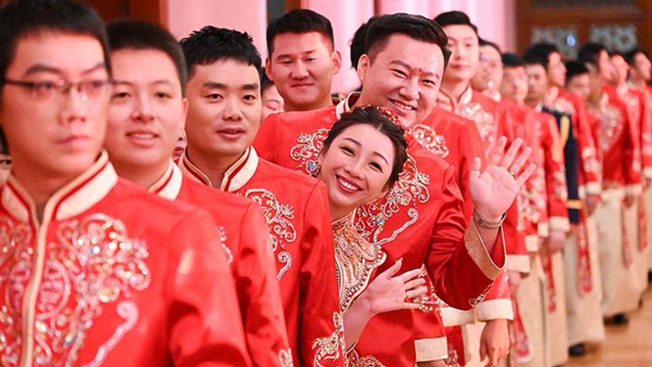 중국 전역서 하루에 5천 쌍 동시 결혼‥"역대 최대 규모 단체결혼식"