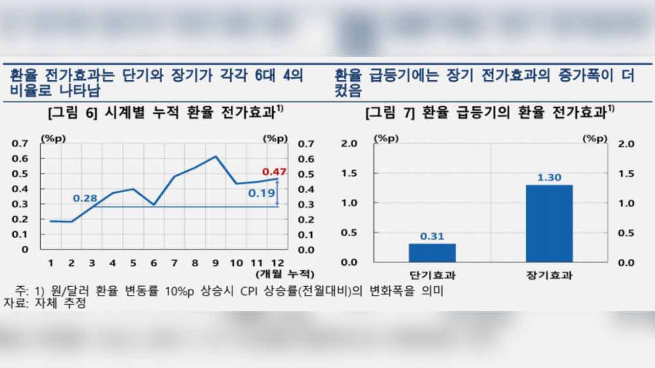 한은 "급등한 환율 하반기까지 계속 물가 끌어올릴 수 있어"