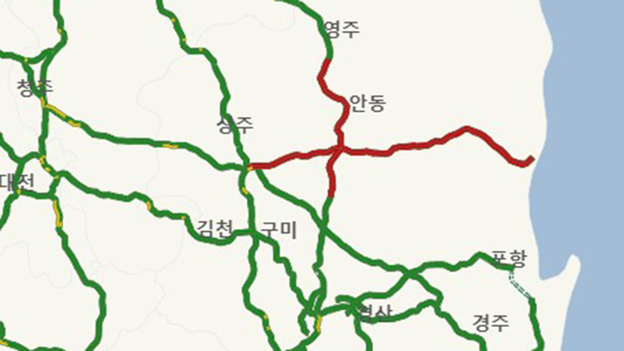 산불에 서산영덕·중앙고속도로 통제‥중앙·동해선 일부 운행 중단