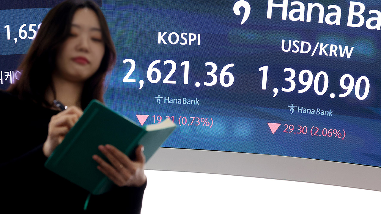 원화 절상 전망에 원·달러 환율 급락‥25원 내린 1천390원대