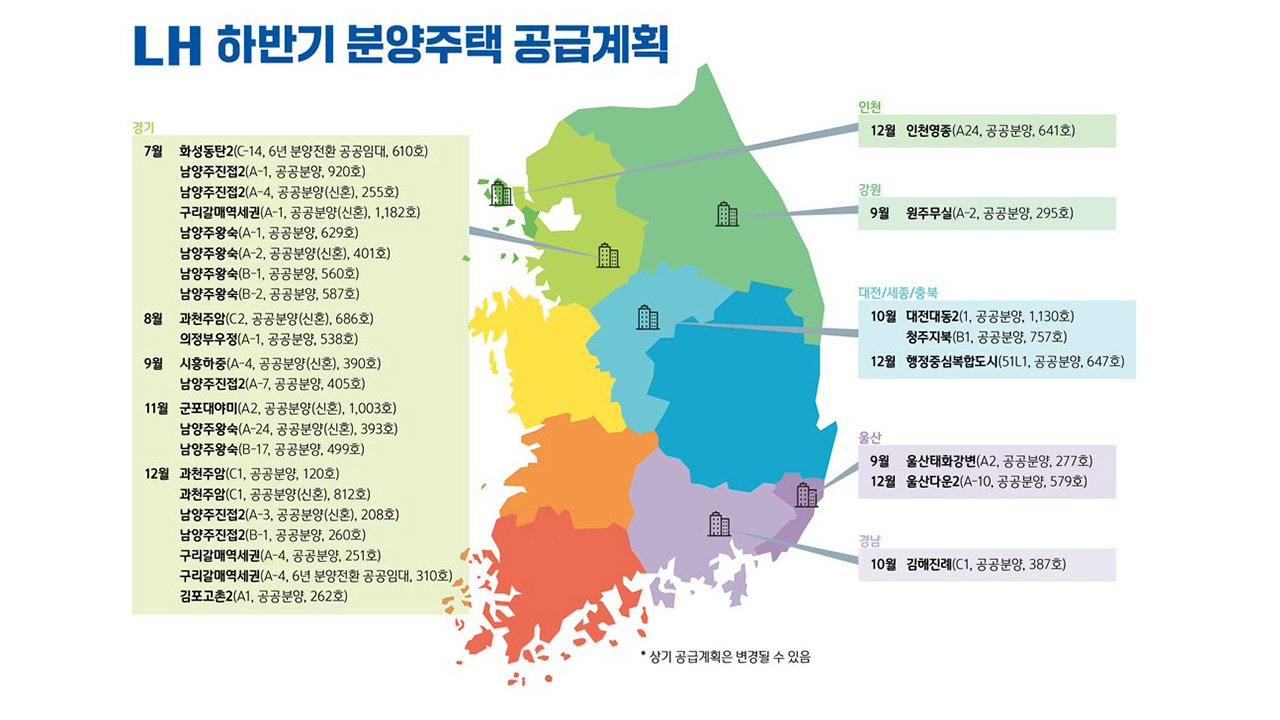 LH, 하반기 3기 신도시 등 전국에 1만6천가구 분양