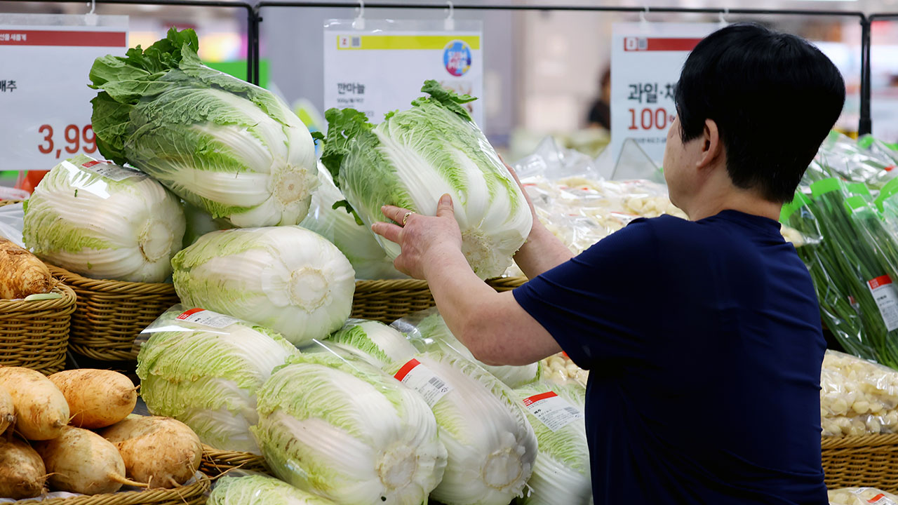 배추 31%·돼지고기 9.5%↑‥6월 생산자물가 0.1% 올라