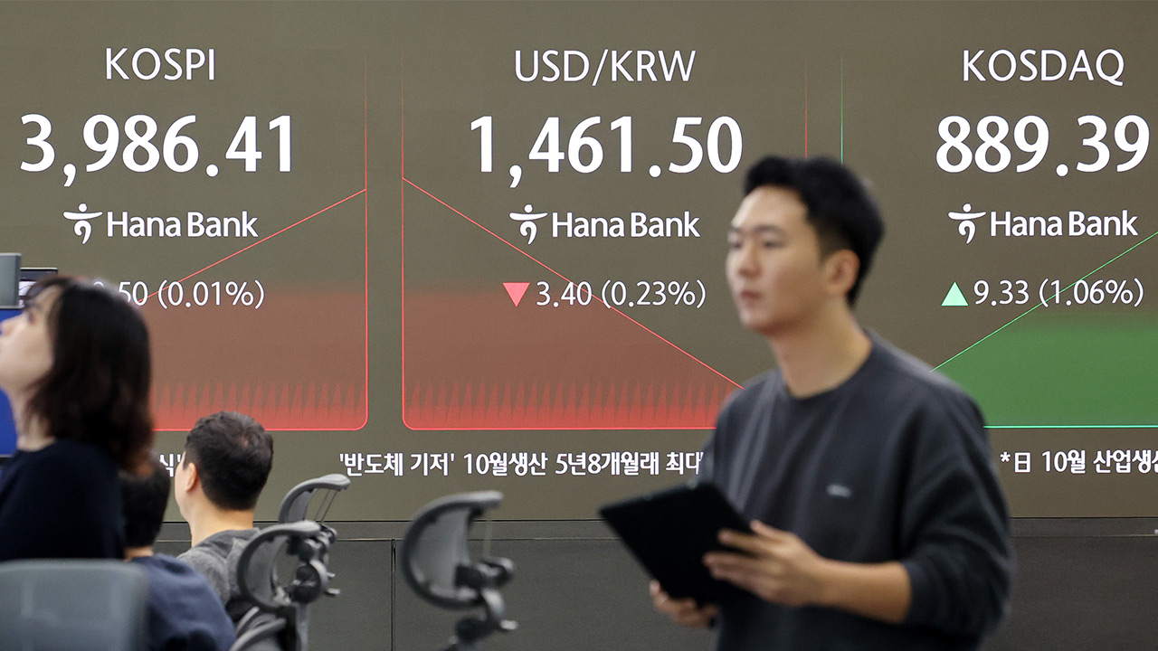 코스피, 외국인 순매도에 3,920대로 밀려나