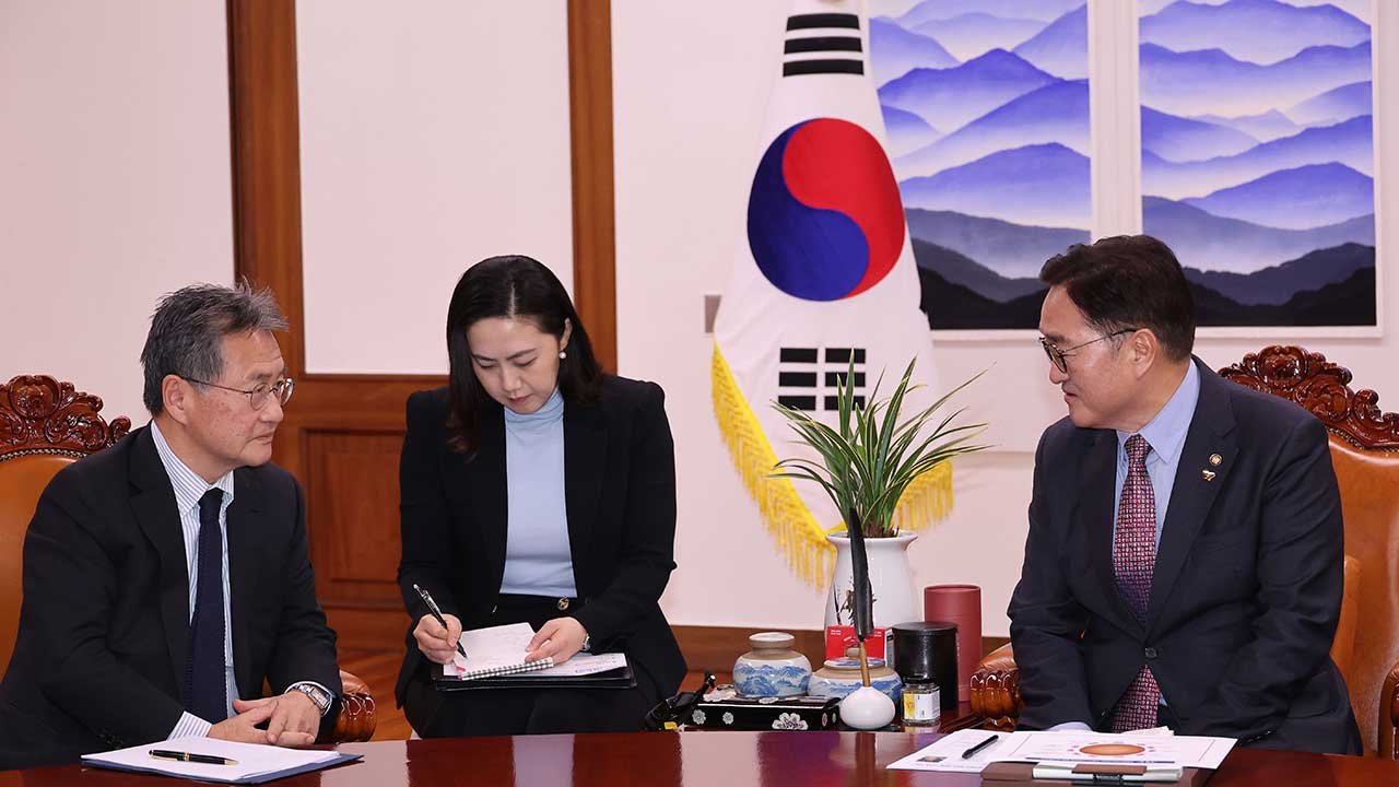 우원식, 미국 대사대리 접견‥"한국 국민 지지 표명에 감사"