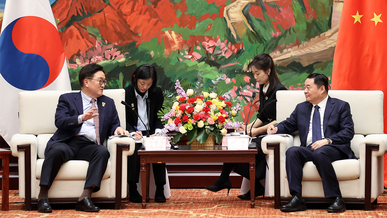 우원식 의장, 중국 랴오닝성 당 서기 면담‥"한국 기업 지원 요청"