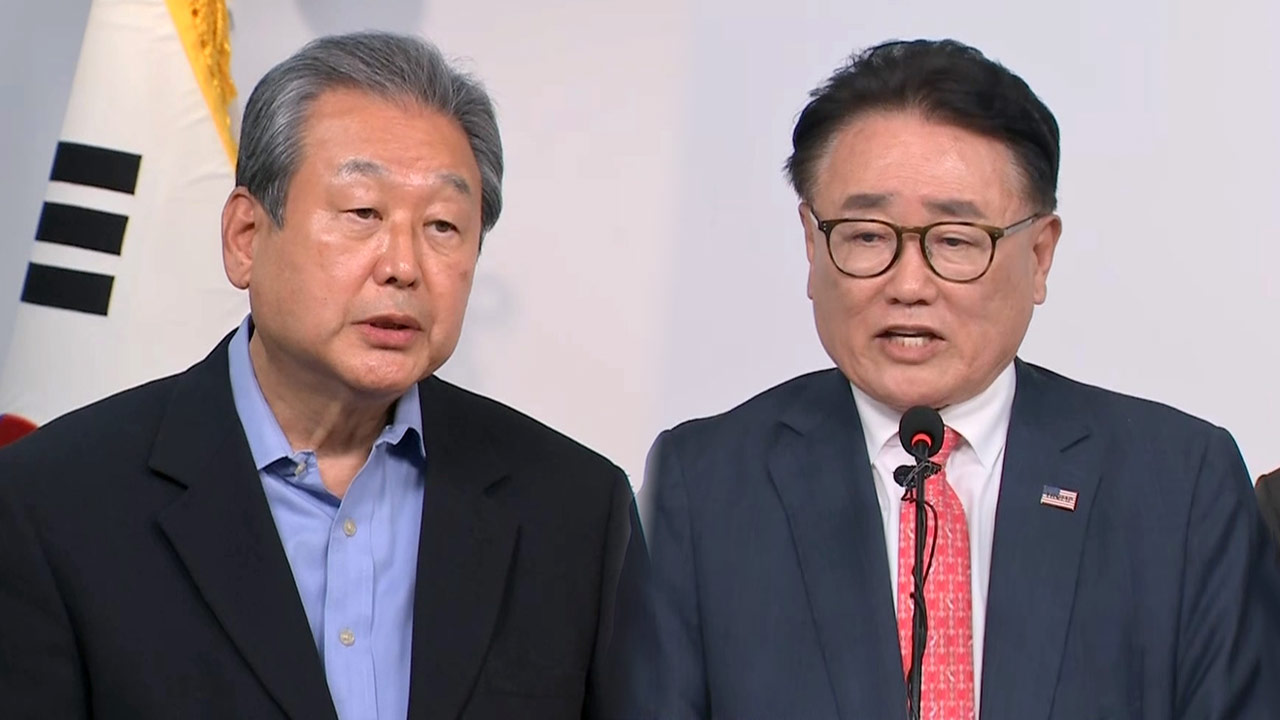 국민의힘 상임고문 김무성·유준상 "단일화될 때까지 단식 농성"