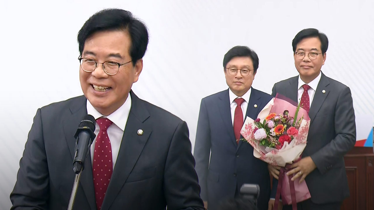 국민의힘 새 원내대표로 3선 경북 김천 송언석 의원 선출